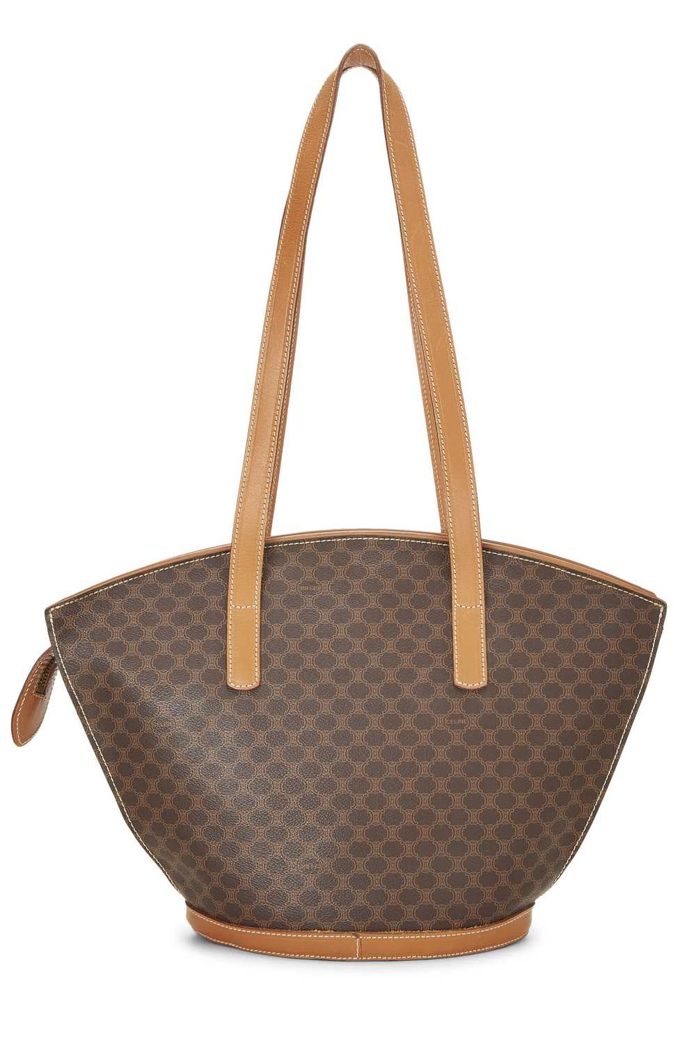 Brown Coated Canvas Macadam Tote - image 4