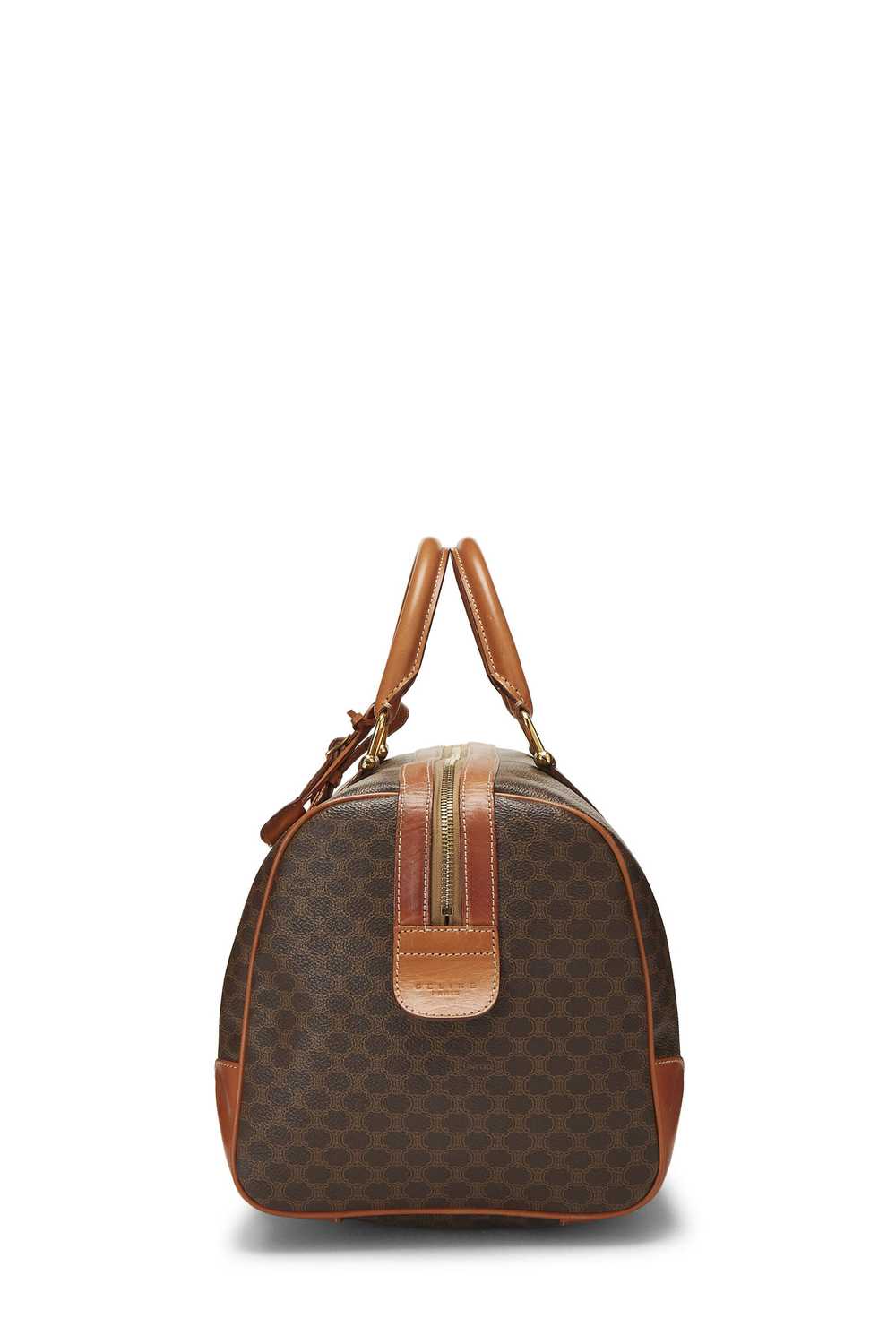 Brown Coated Canvas Macadam Boston Bag - image 3