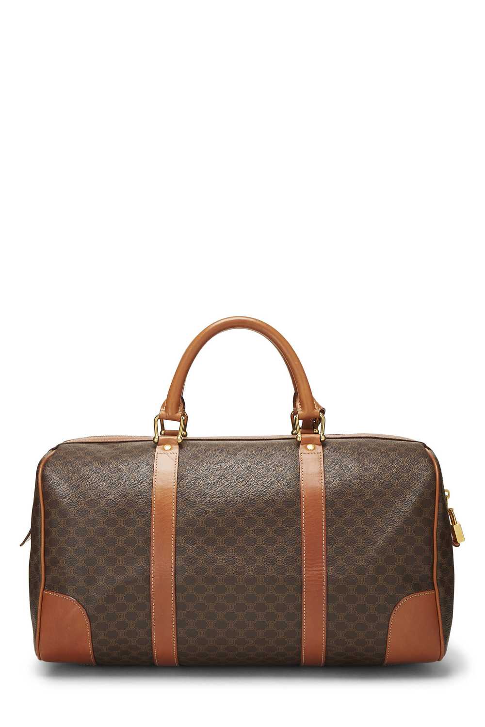 Brown Coated Canvas Macadam Boston Bag - image 4