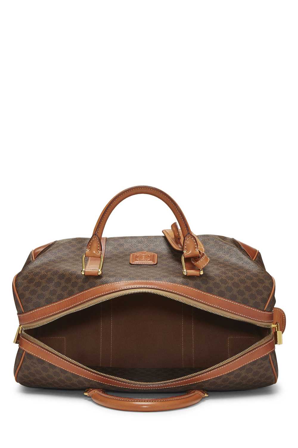 Brown Coated Canvas Macadam Boston Bag - image 6