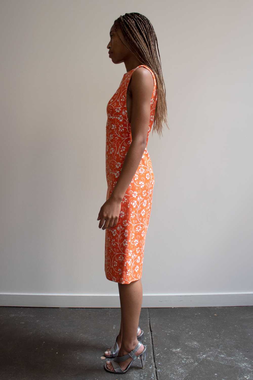 Gianni Versace Orange Cotton blend dress - image 3