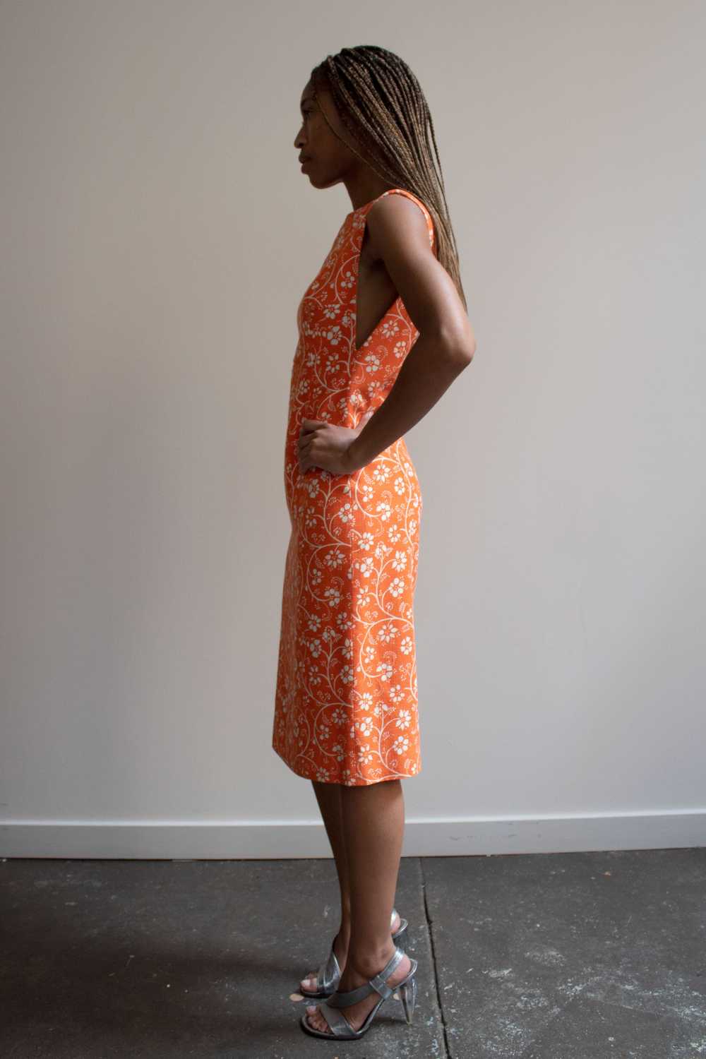 Gianni Versace Orange Cotton blend dress - image 4