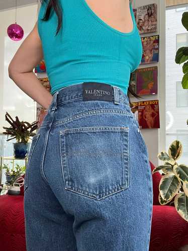 Vintage Valentino Jeans Denim Straight Leg Bottoms