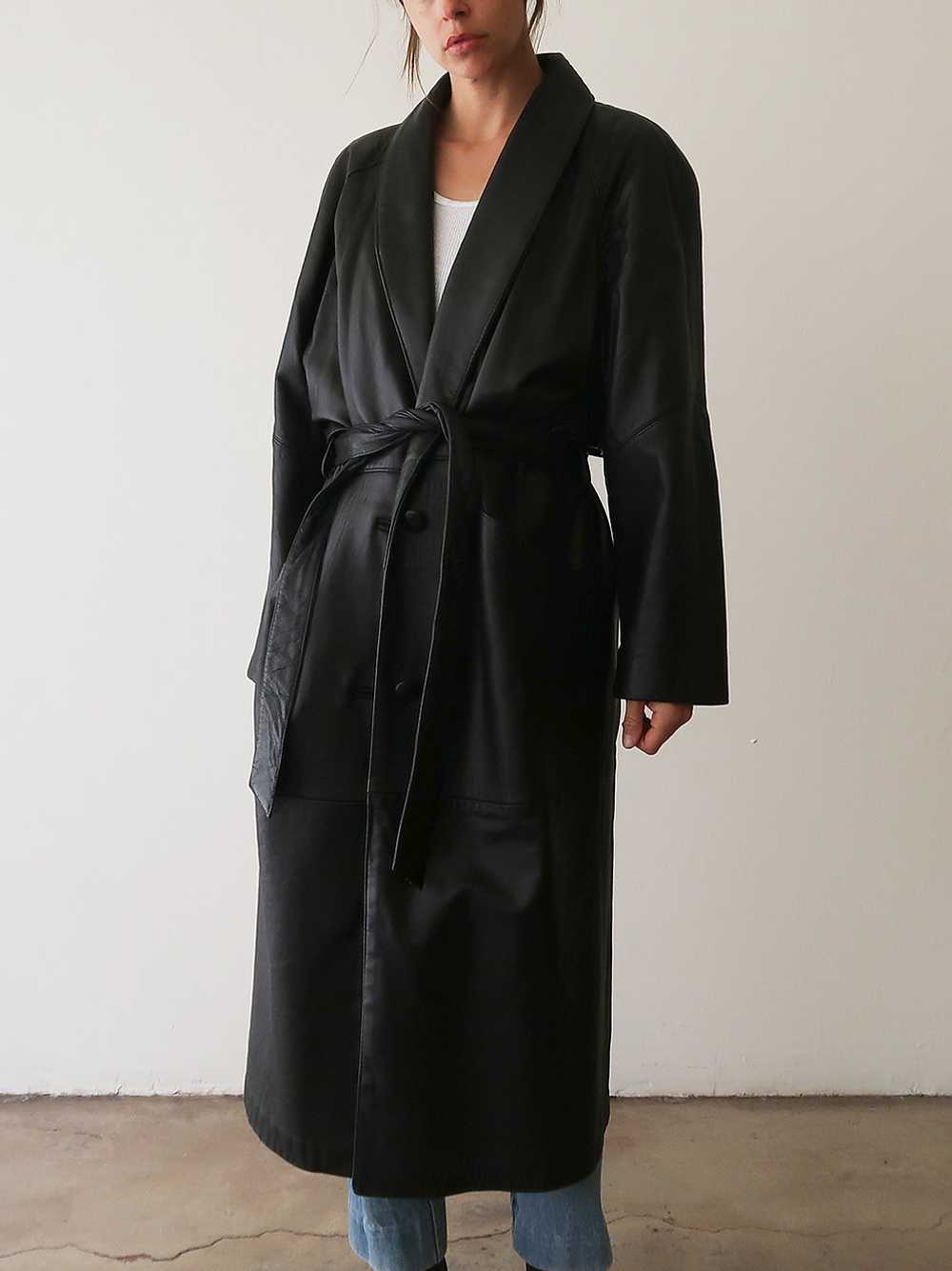 Black Leather Duster - image 2