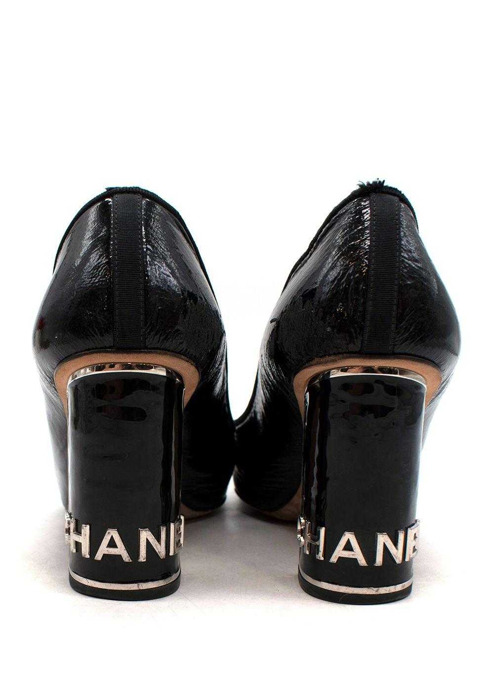 Managed by hewi Chanel Black Crinkled Patent Calf… - image 3