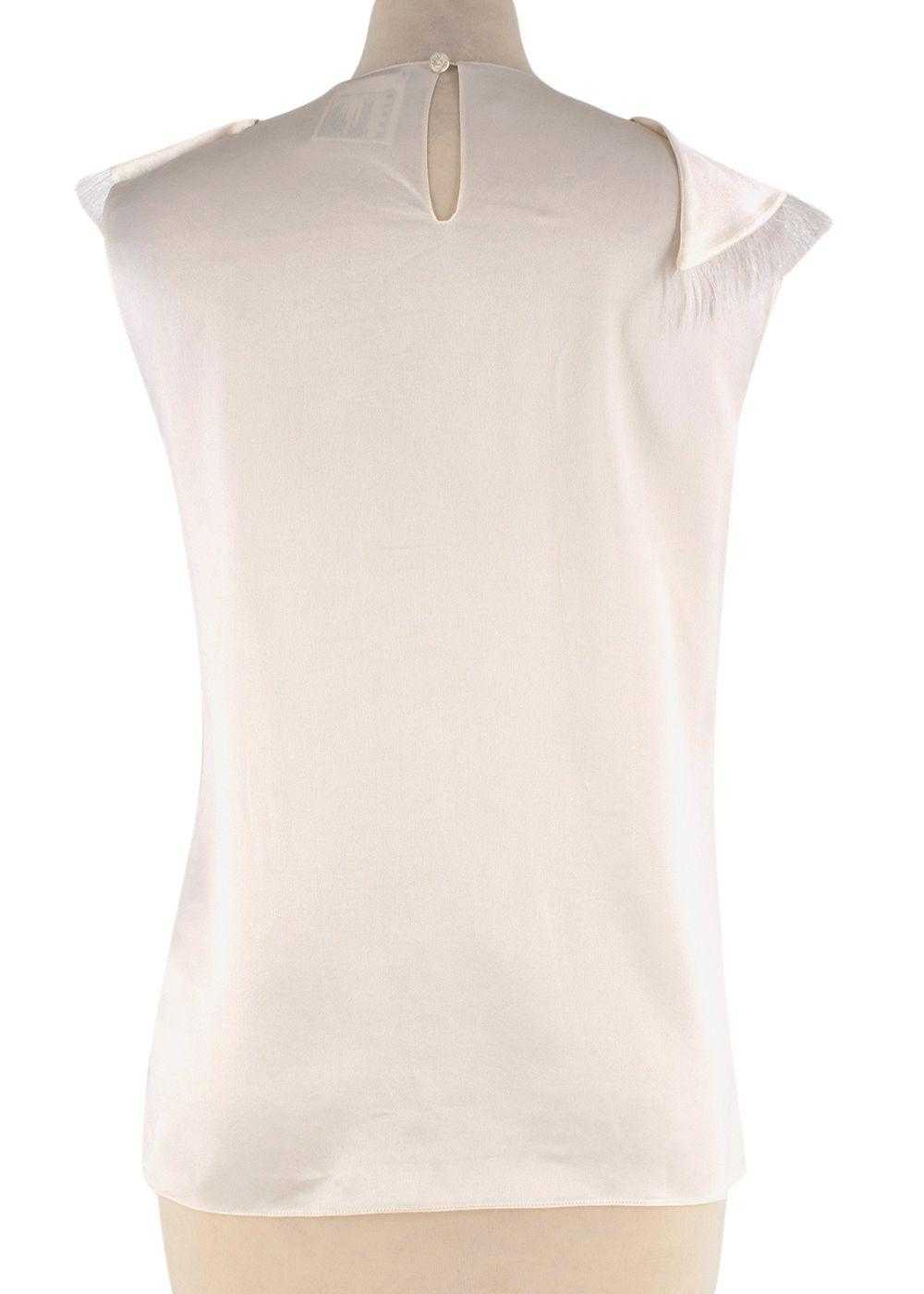 Managed by hewi Cream Silk Frilled Sleeveless Top - image 2