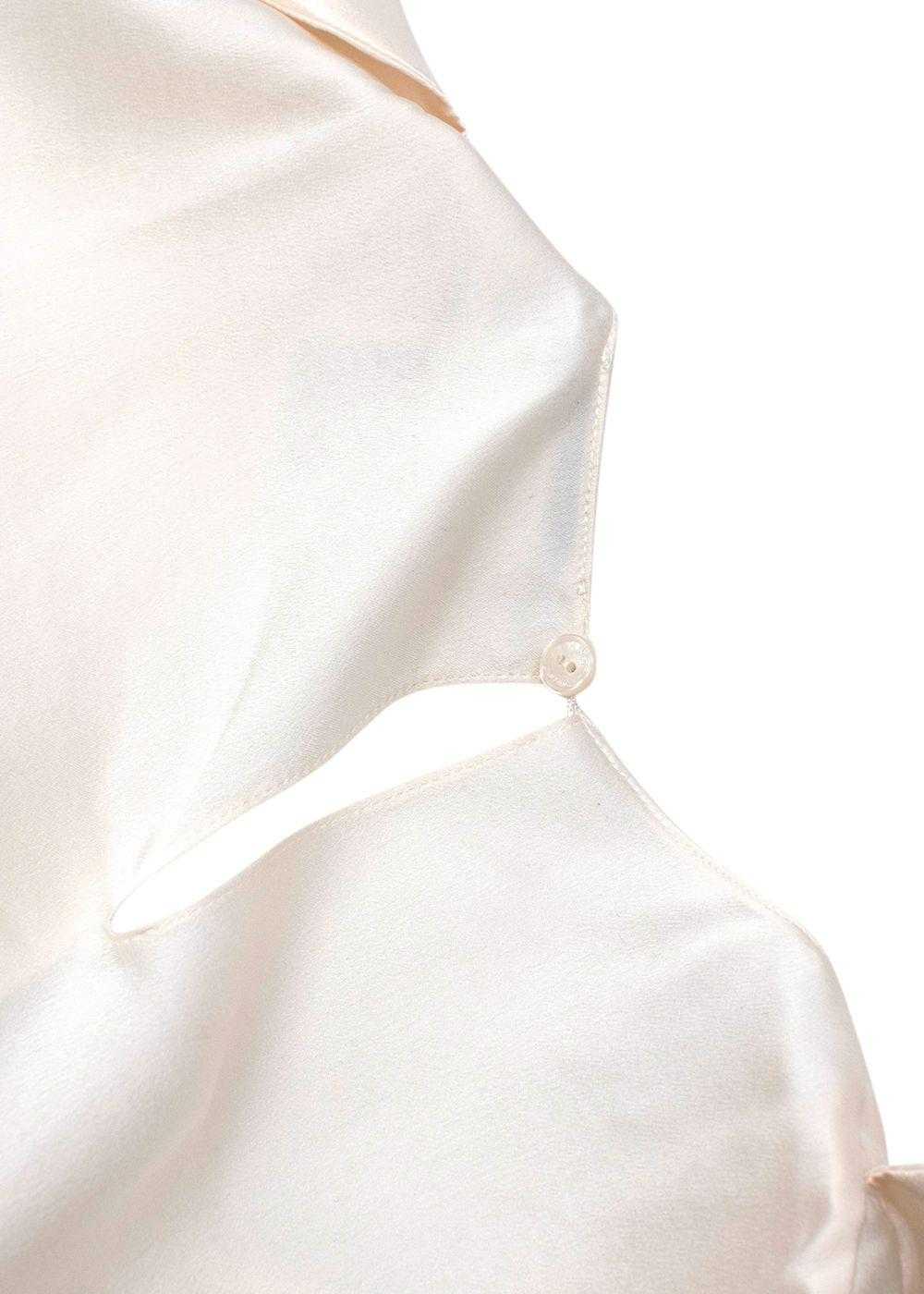 Managed by hewi Cream Silk Frilled Sleeveless Top - image 6