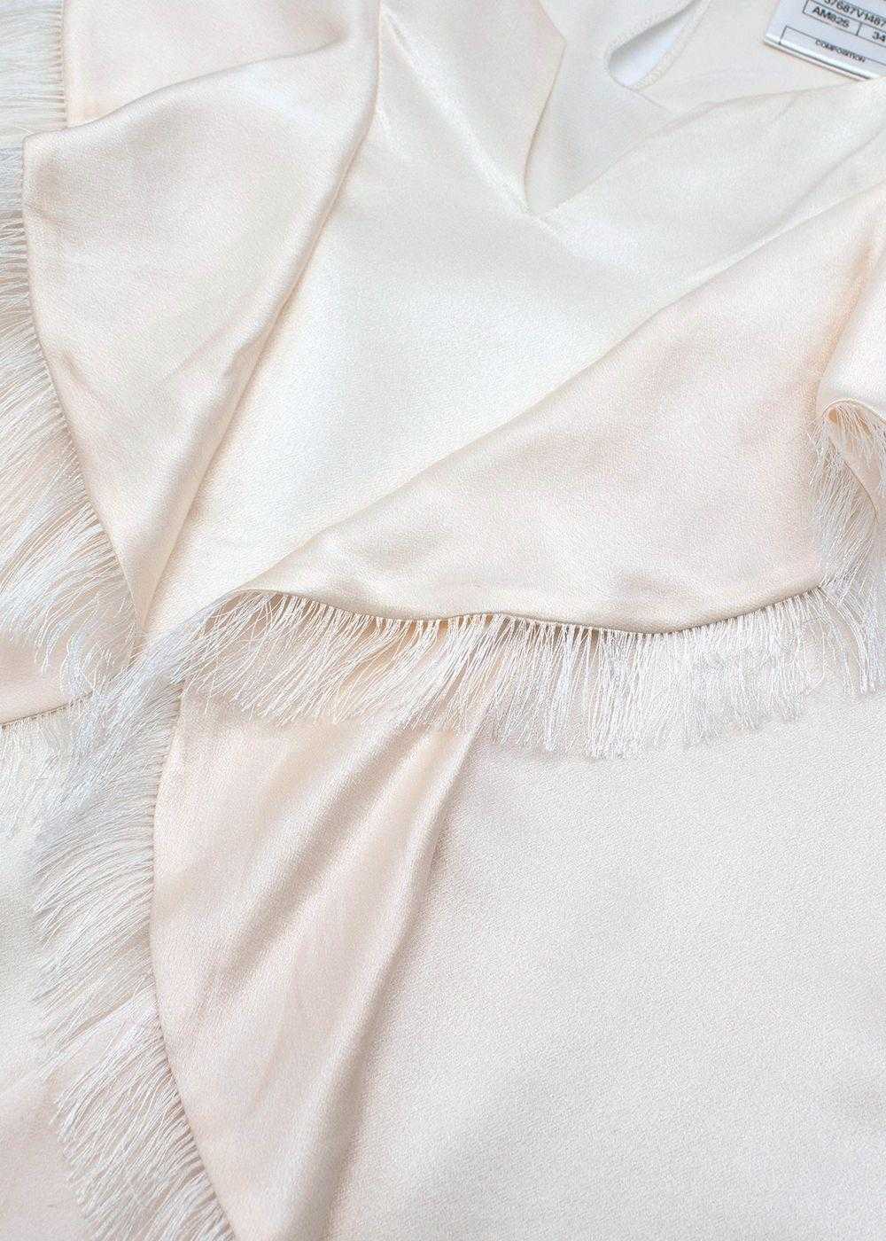 Managed by hewi Cream Silk Frilled Sleeveless Top - image 7