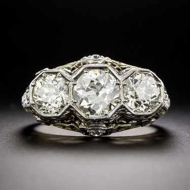 Early Art Deco 2.64 Carat Total Weight Three-Ston… - image 1