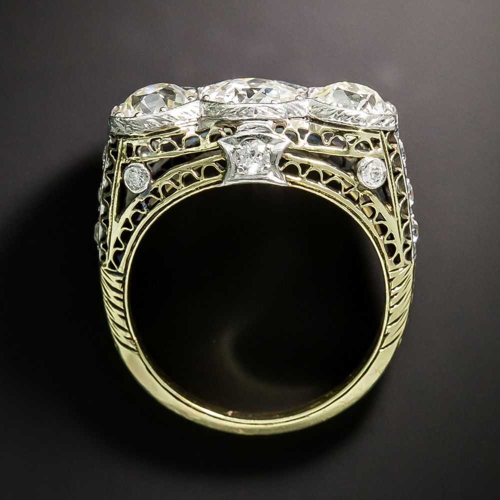 Early Art Deco 2.64 Carat Total Weight Three-Ston… - image 3