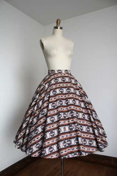 vintage 1950s novelty vase skirt {s}