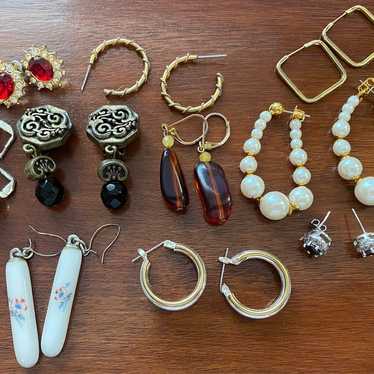 HUGE Lot of Pierced Earrings Vintage to Now Drop … - image 1