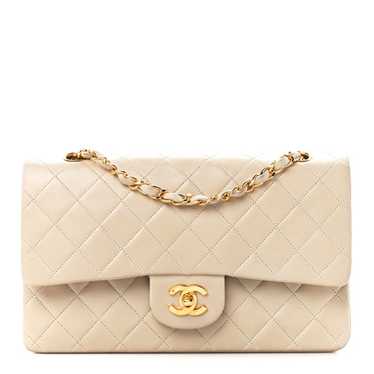 CHANEL Lambskin Quilted Medium Double Flap Beige - image 1