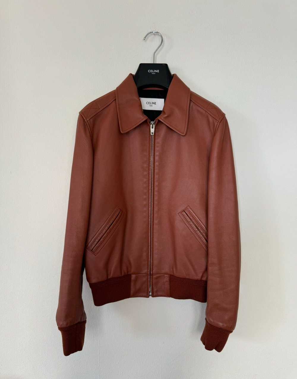 Celine × Hedi Slimane Celine Leather Jacket Aviat… - image 1