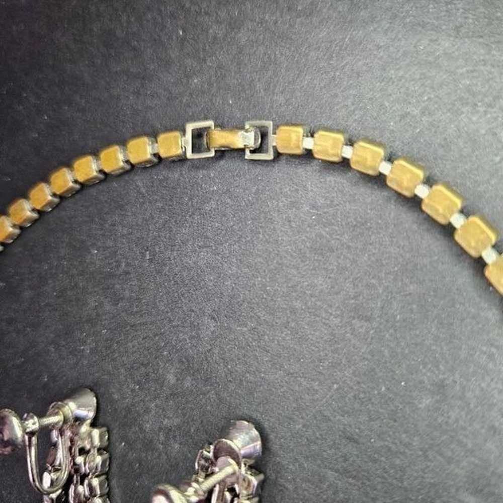 Vintage Parure Clear Rhinestone Jewelry Set Choke… - image 12