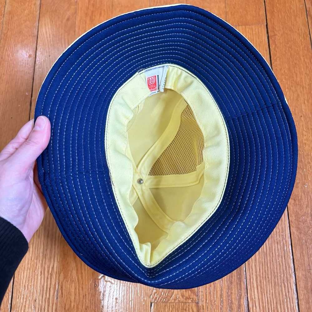 Vintage Wilson Tennis Bucket Hat (Yellow/Navy Blu… - image 10