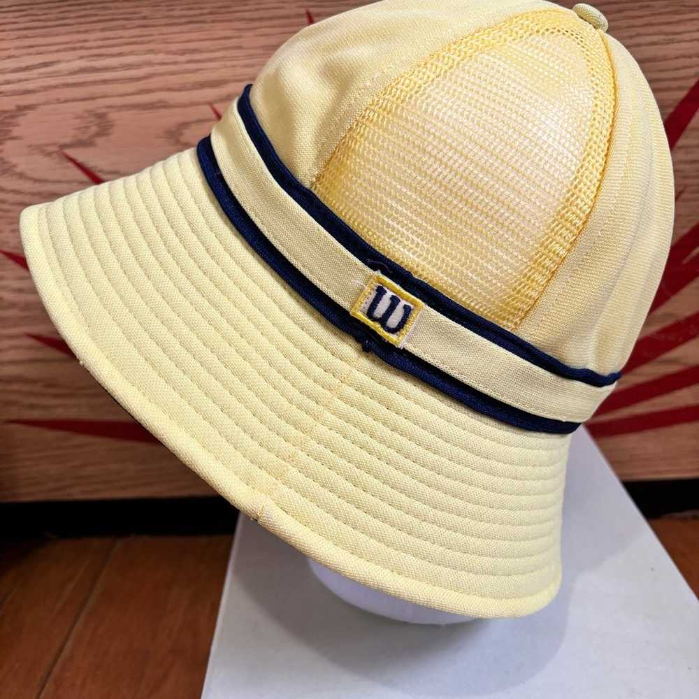Vintage Wilson Tennis Bucket Hat (Yellow/Navy Blu… - image 1
