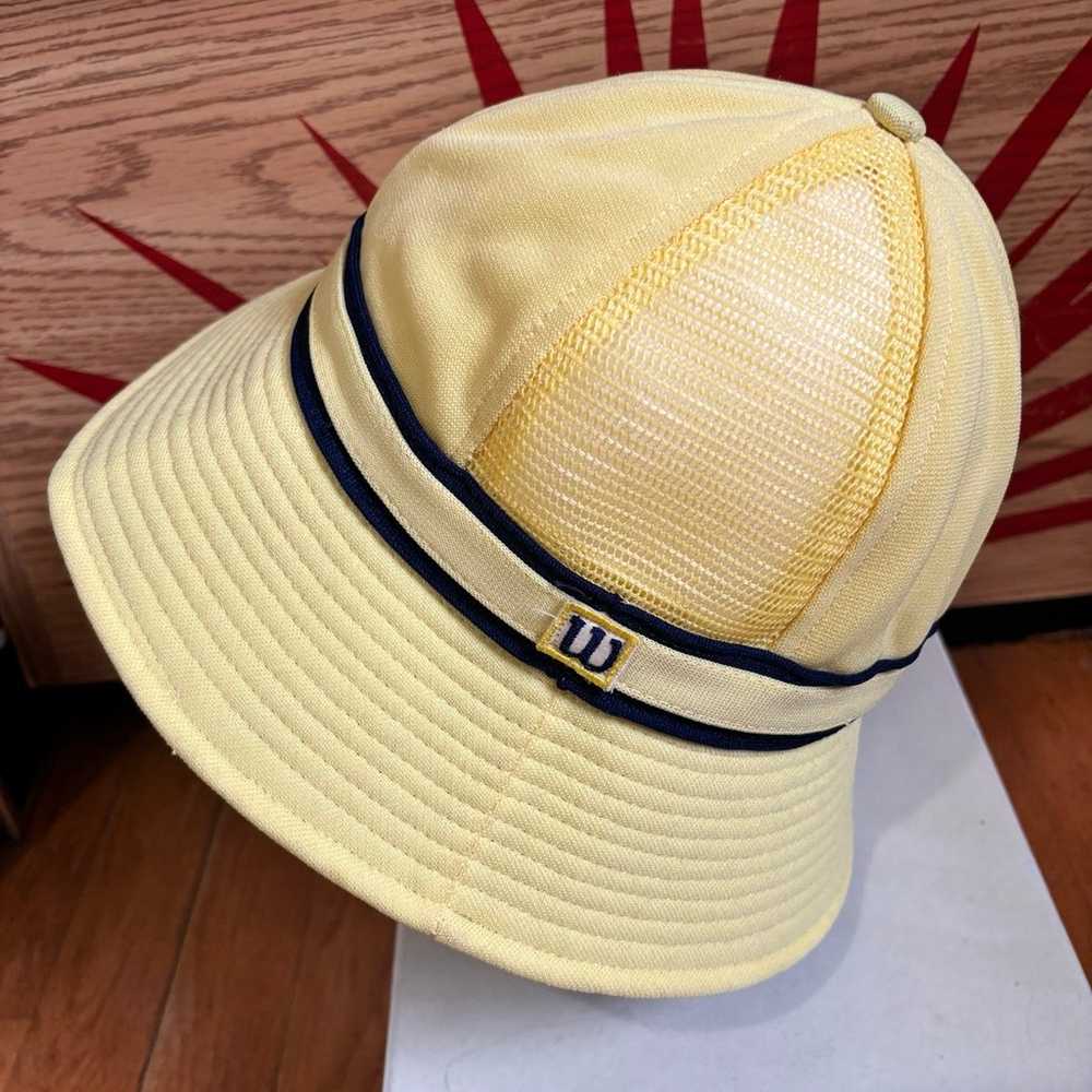 Vintage Wilson Tennis Bucket Hat (Yellow/Navy Blu… - image 7