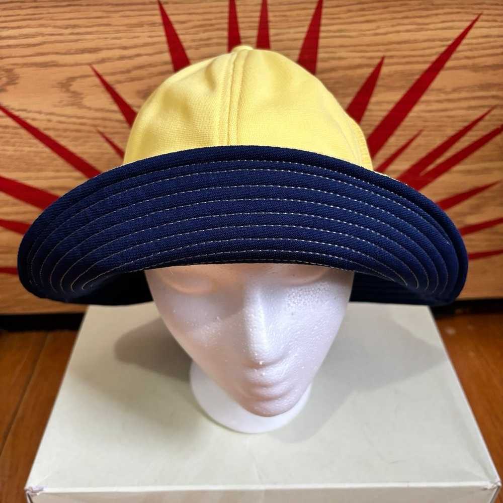 Vintage Wilson Tennis Bucket Hat (Yellow/Navy Blu… - image 9