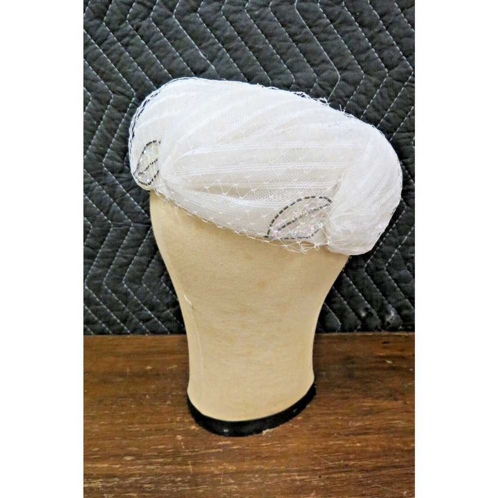 Vintage Union Made Womens Hat - Ladies Cream Mesh… - image 3