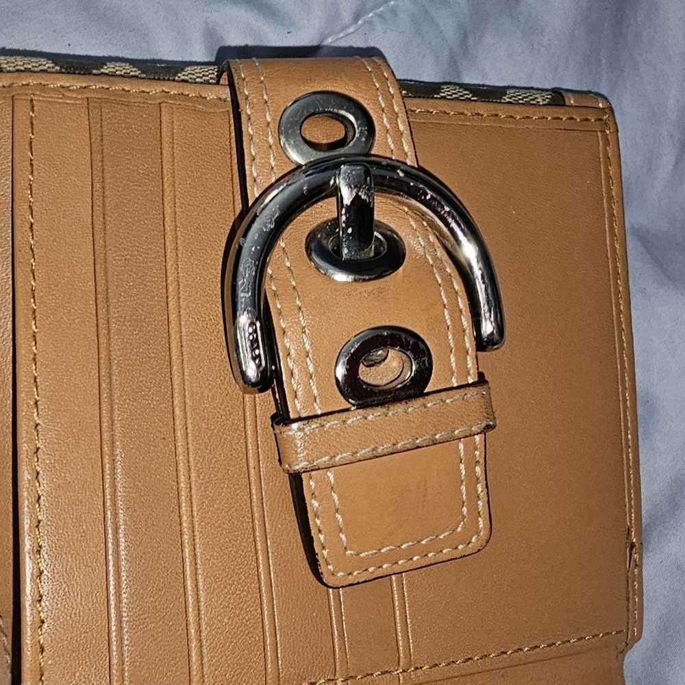 Vintage Coach signature clutch wallet - image 6