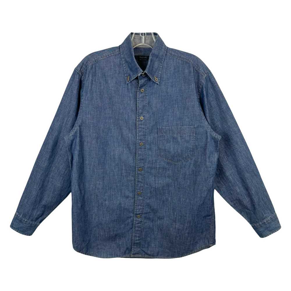 Zegna S Sport Denim Button Down Shirt - image 1