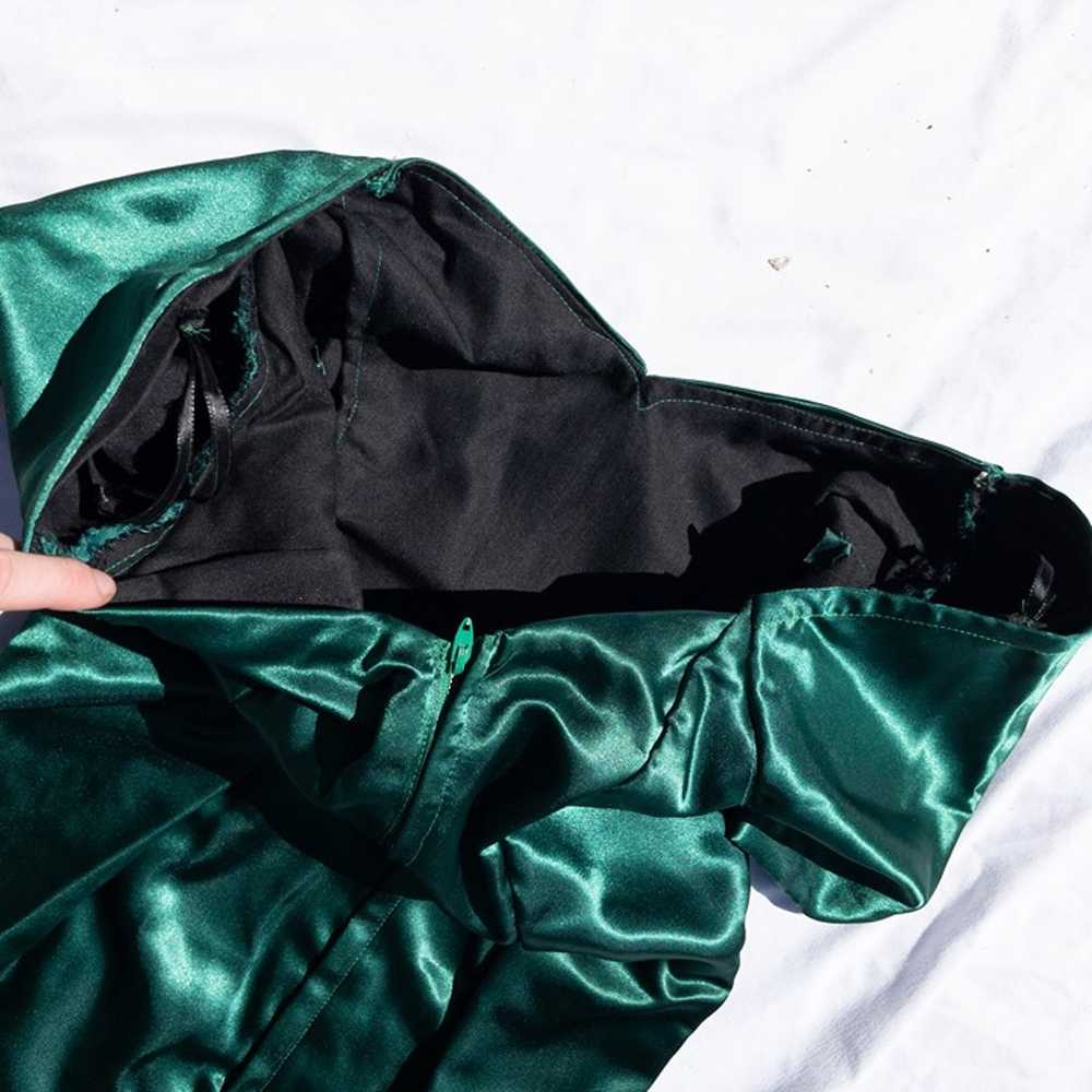 vintage fairy grunge whimsygoth green satin forma… - image 6