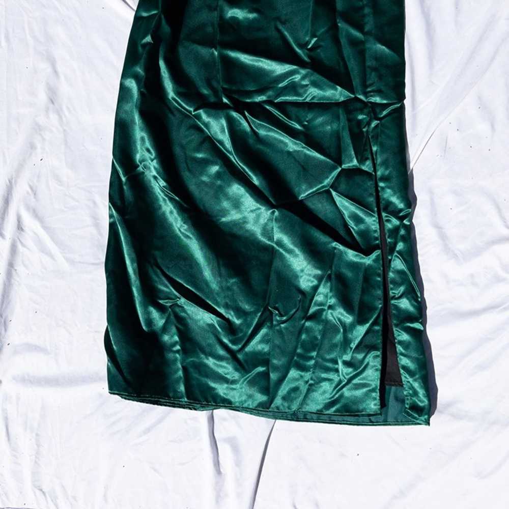 vintage fairy grunge whimsygoth green satin forma… - image 7
