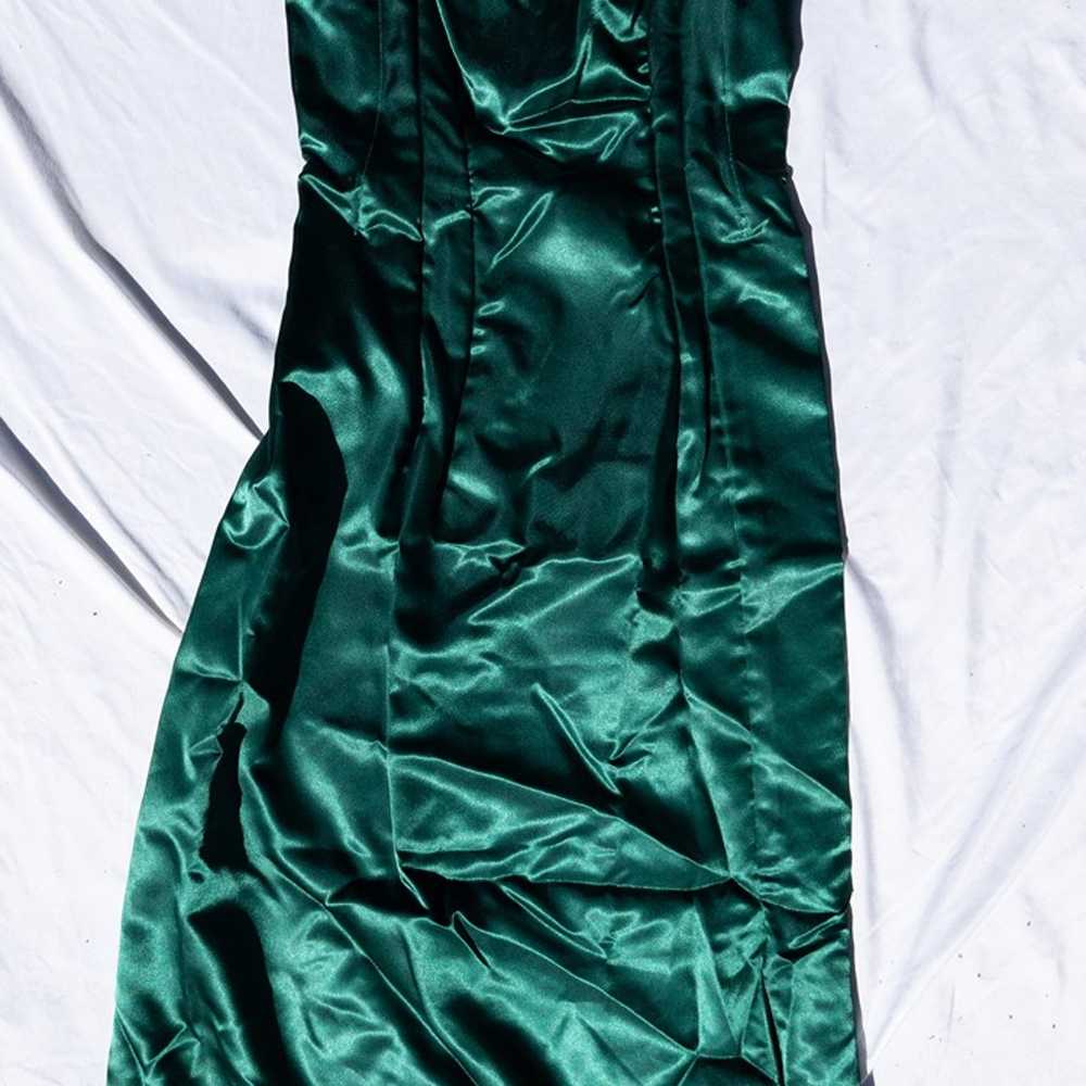 vintage fairy grunge whimsygoth green satin forma… - image 8