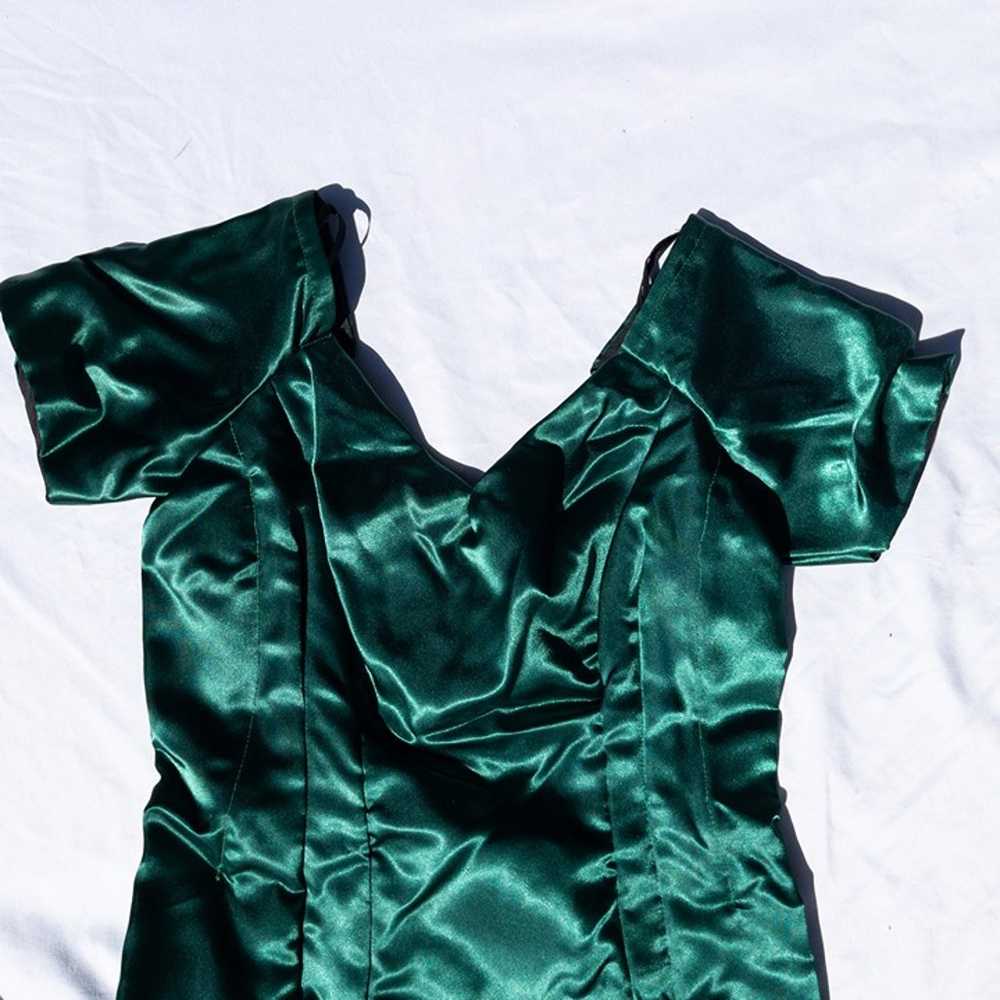 vintage fairy grunge whimsygoth green satin forma… - image 9