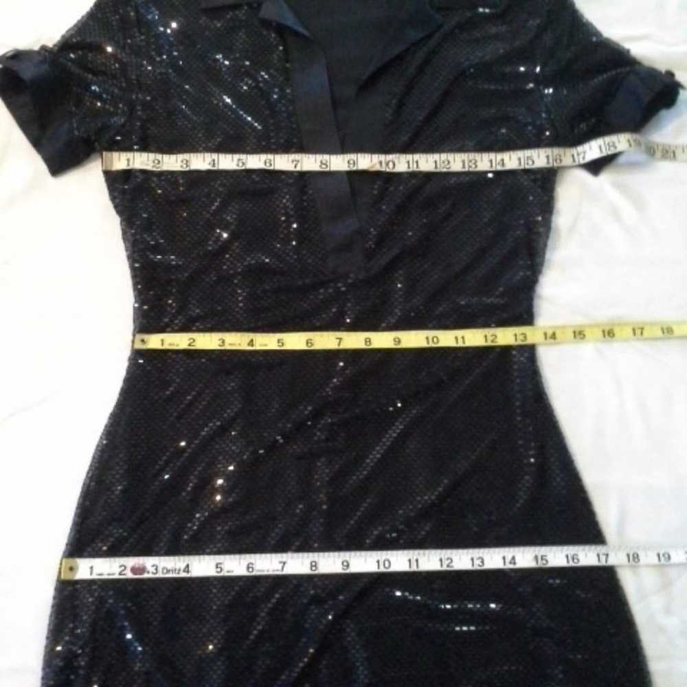 RICHARD TYLER Vintage 1990's Little Black Dress S… - image 8
