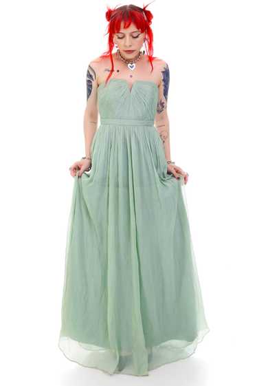 Vintage Y2K Mint Pastel Princess Gown - S