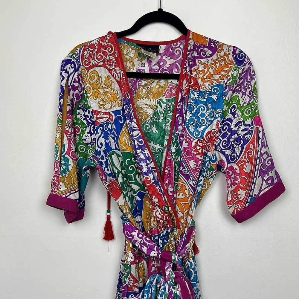 Vintage Diane Fres Colorful Maxi Dress - image 3