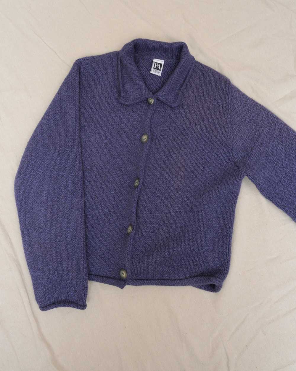 Vintage Lavender Knit Cardigan (S/M) - image 5