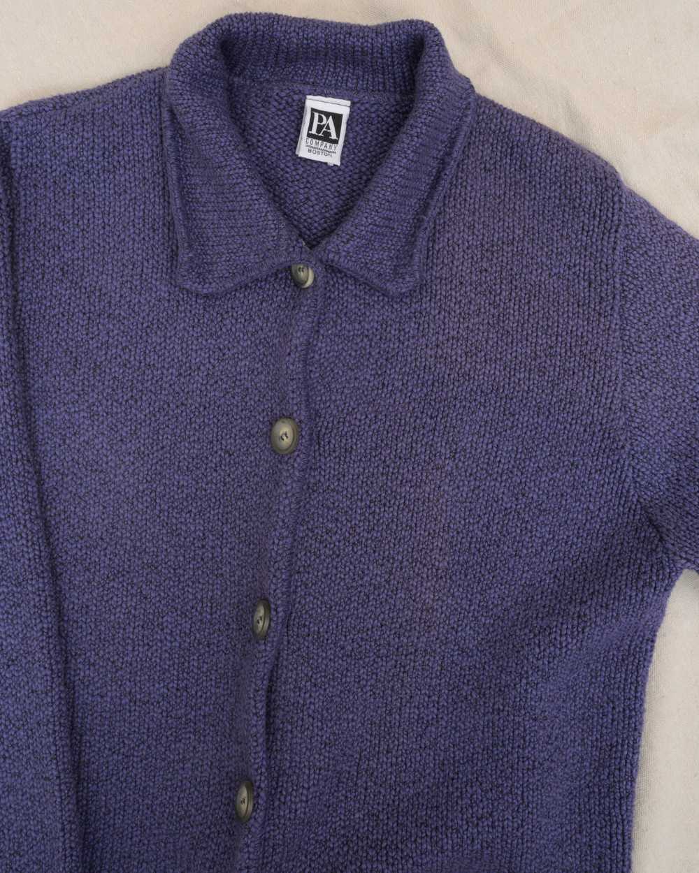 Vintage Lavender Knit Cardigan (S/M) - image 6