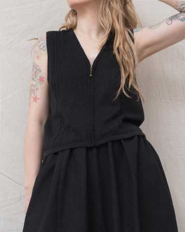 Vintage Black Knit Vest (S/M) - image 1