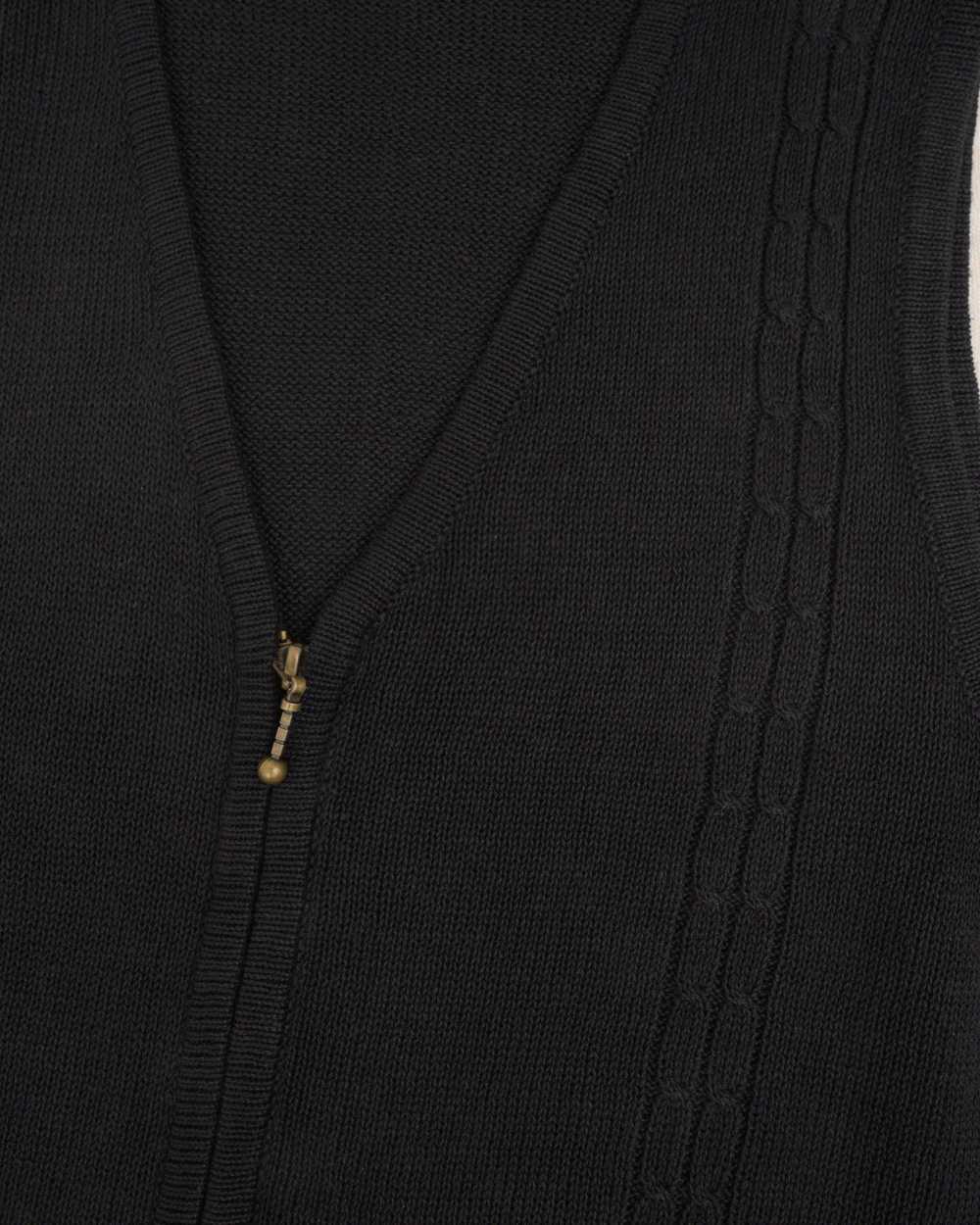 Vintage Black Knit Vest (S/M) - image 7