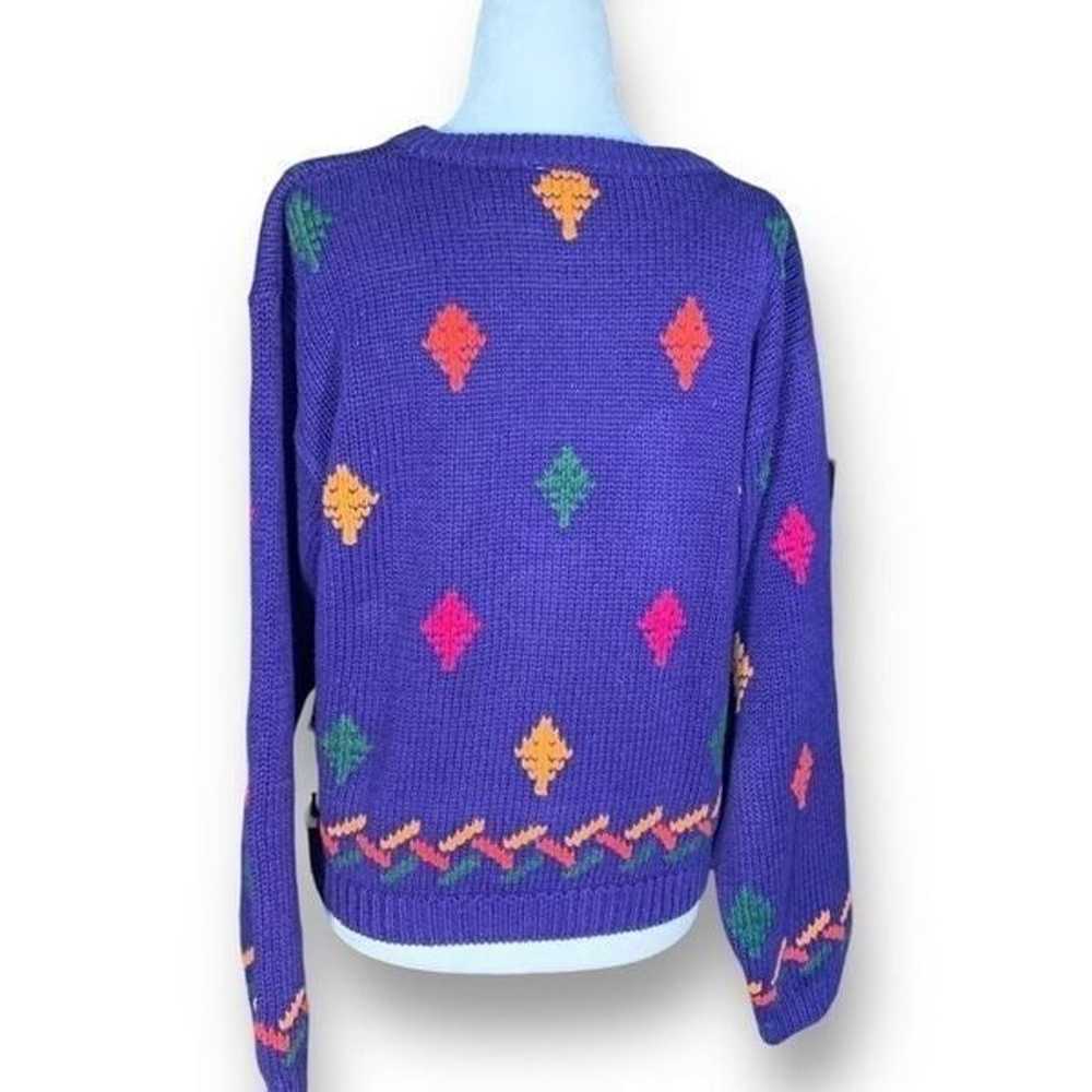 Vintage Nordstrom Point Of View Sweater Purple Mu… - image 6