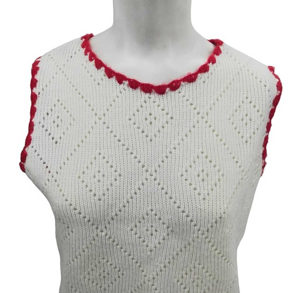 Vintage Nan Dorsey Pullover Sweater Vest Size M E… - image 5
