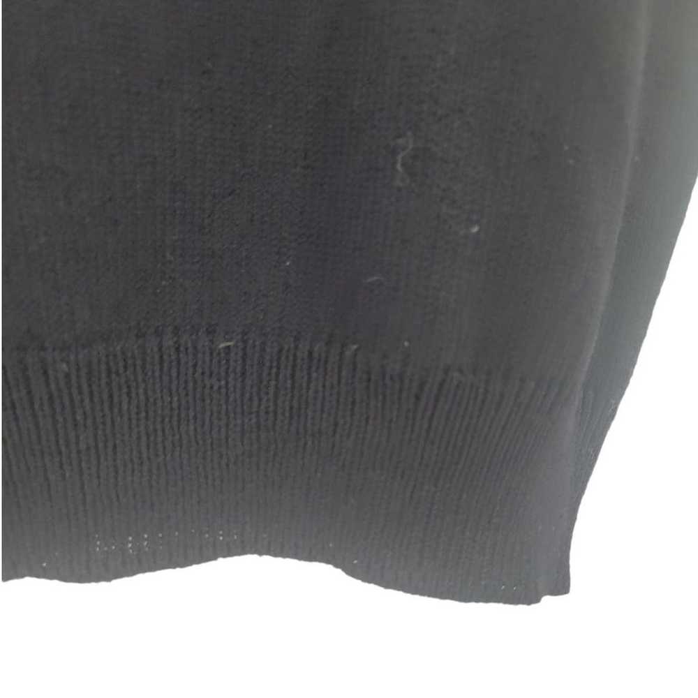 Vintage Black Knit Stretch Zip Back Mock Neck Blo… - image 6