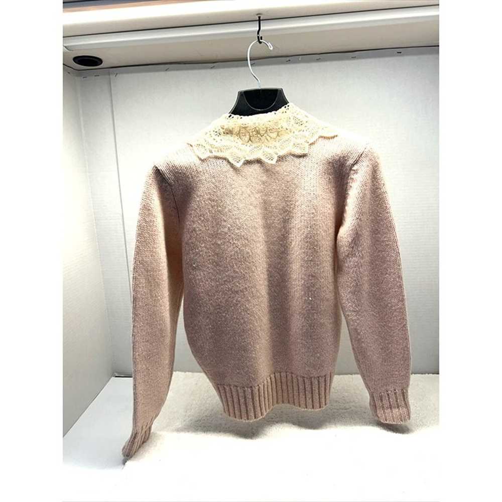 Nordstrom VTG Light Pink Cardigan 100% Wool Sweat… - image 3