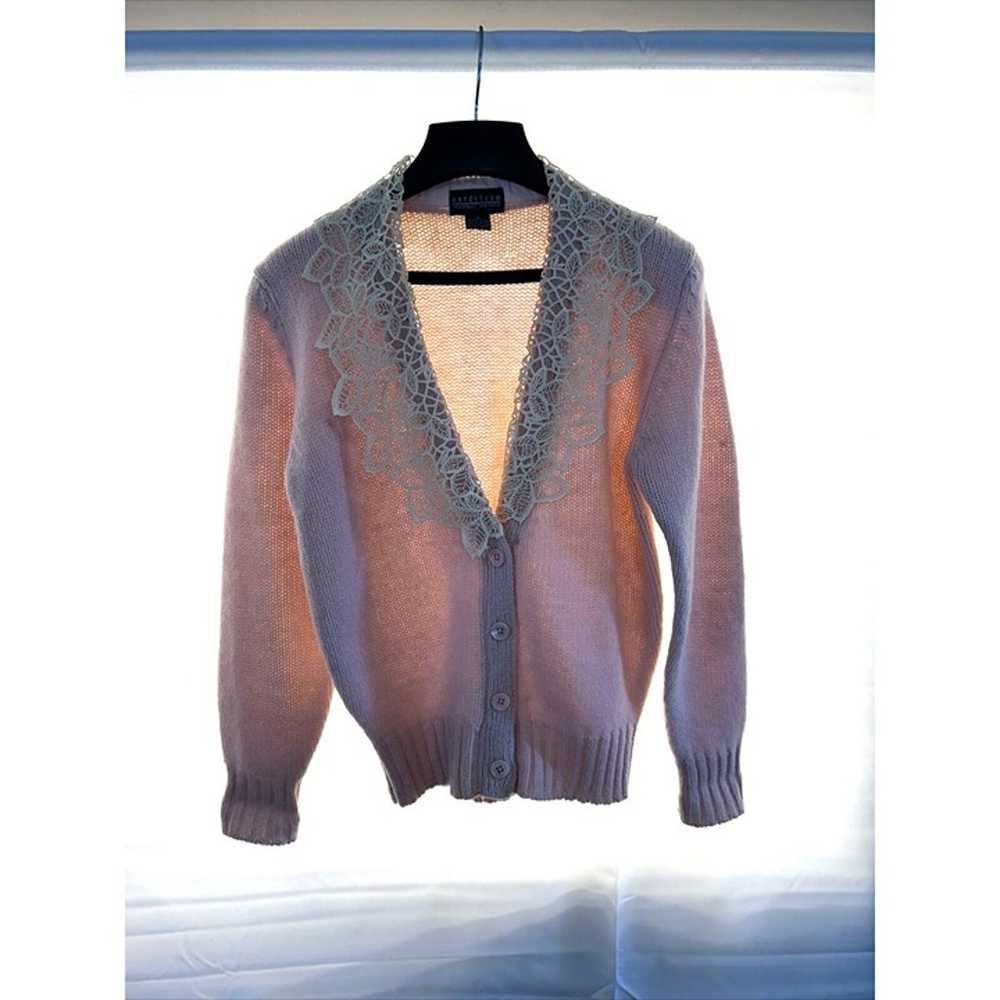 Nordstrom VTG Light Pink Cardigan 100% Wool Sweat… - image 4