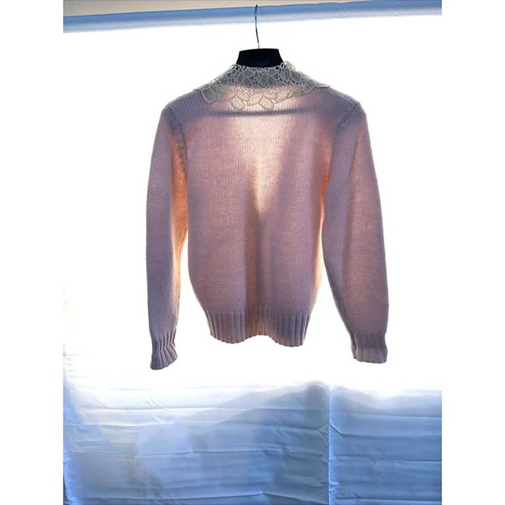 Nordstrom VTG Light Pink Cardigan 100% Wool Sweat… - image 9