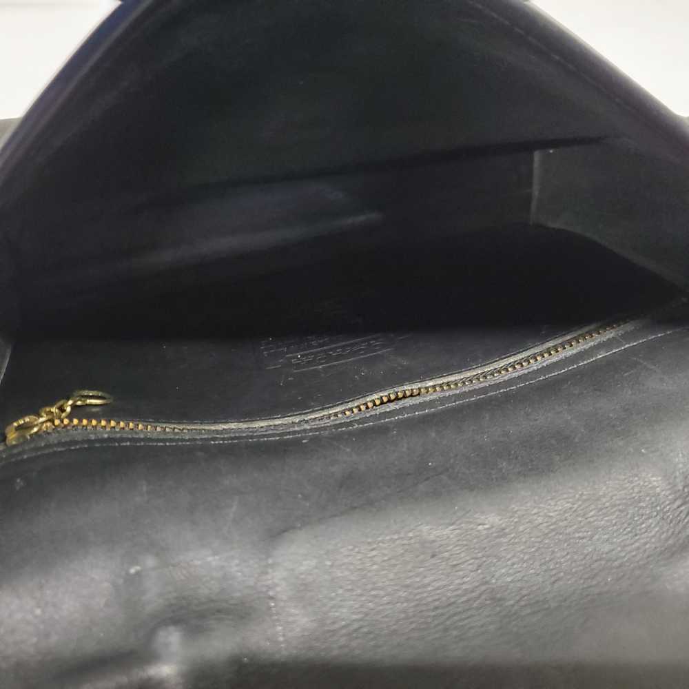 Vintage Coach Black Leather Turnlock Shoulder Bag - image 3