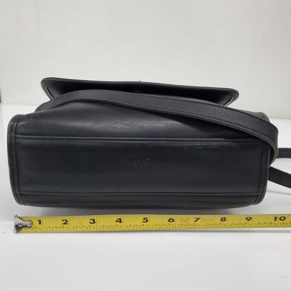 Vintage Coach Black Leather Turnlock Shoulder Bag - image 7