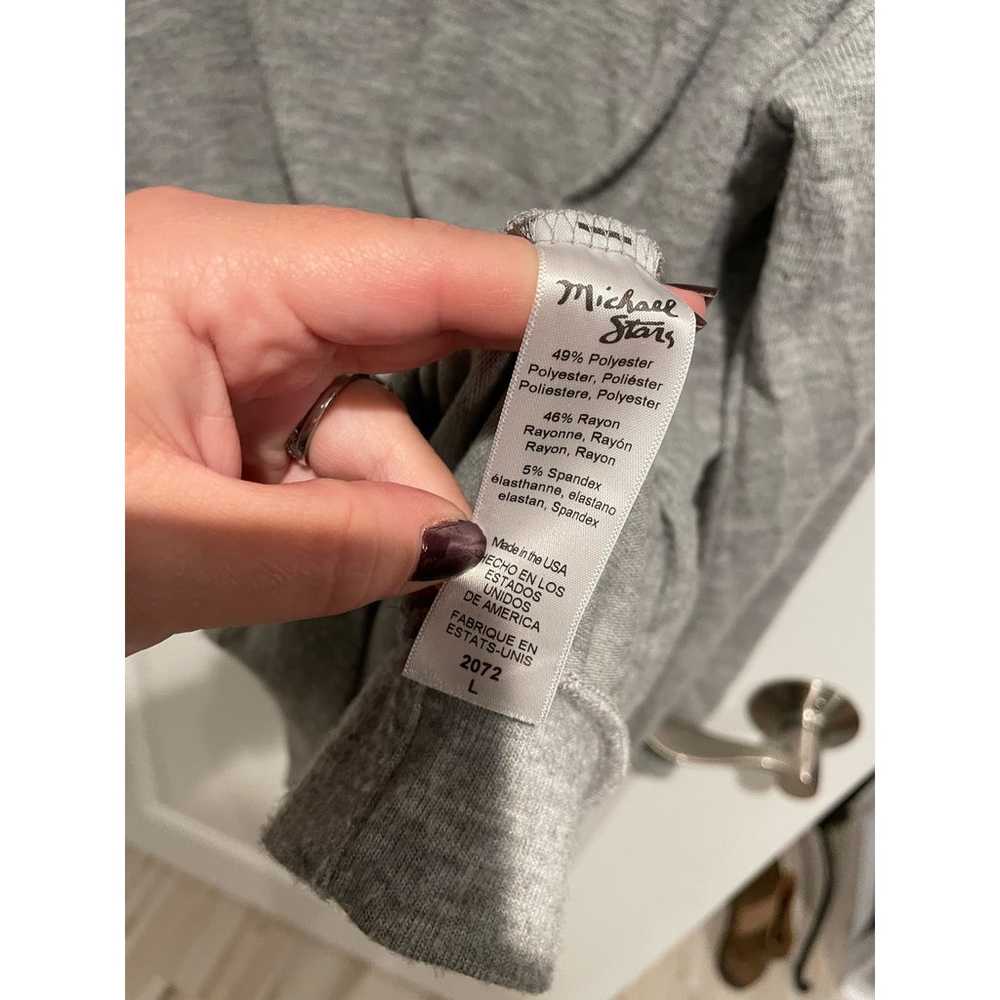 Michael stars vintage gray vneck lace sweater siz… - image 3
