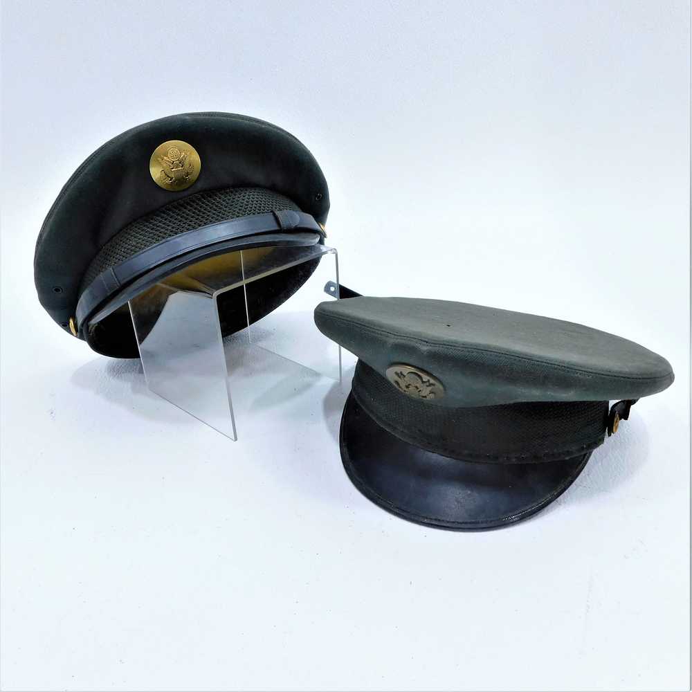 Unbranded 2 Vintage US Army Military Service Caps… - image 1