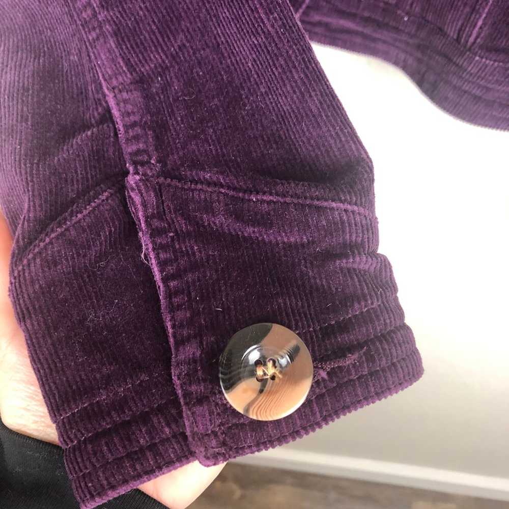 AMI Y2K Purple Corduroy Cord Purple Button Up Col… - image 7