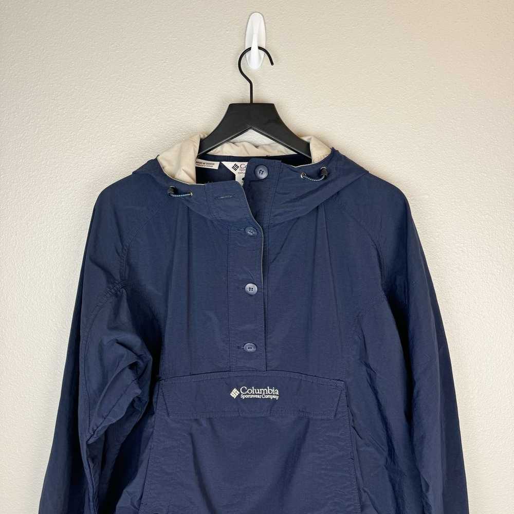 Vintage Columbia Pullover Jacket Womens Large Nav… - image 2
