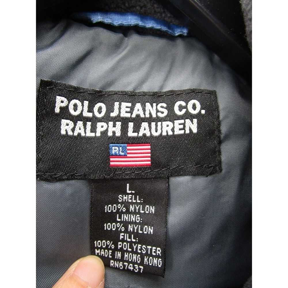 VINTAGE Ralph Lauren Polo Jacket Large Vest Puffe… - image 7